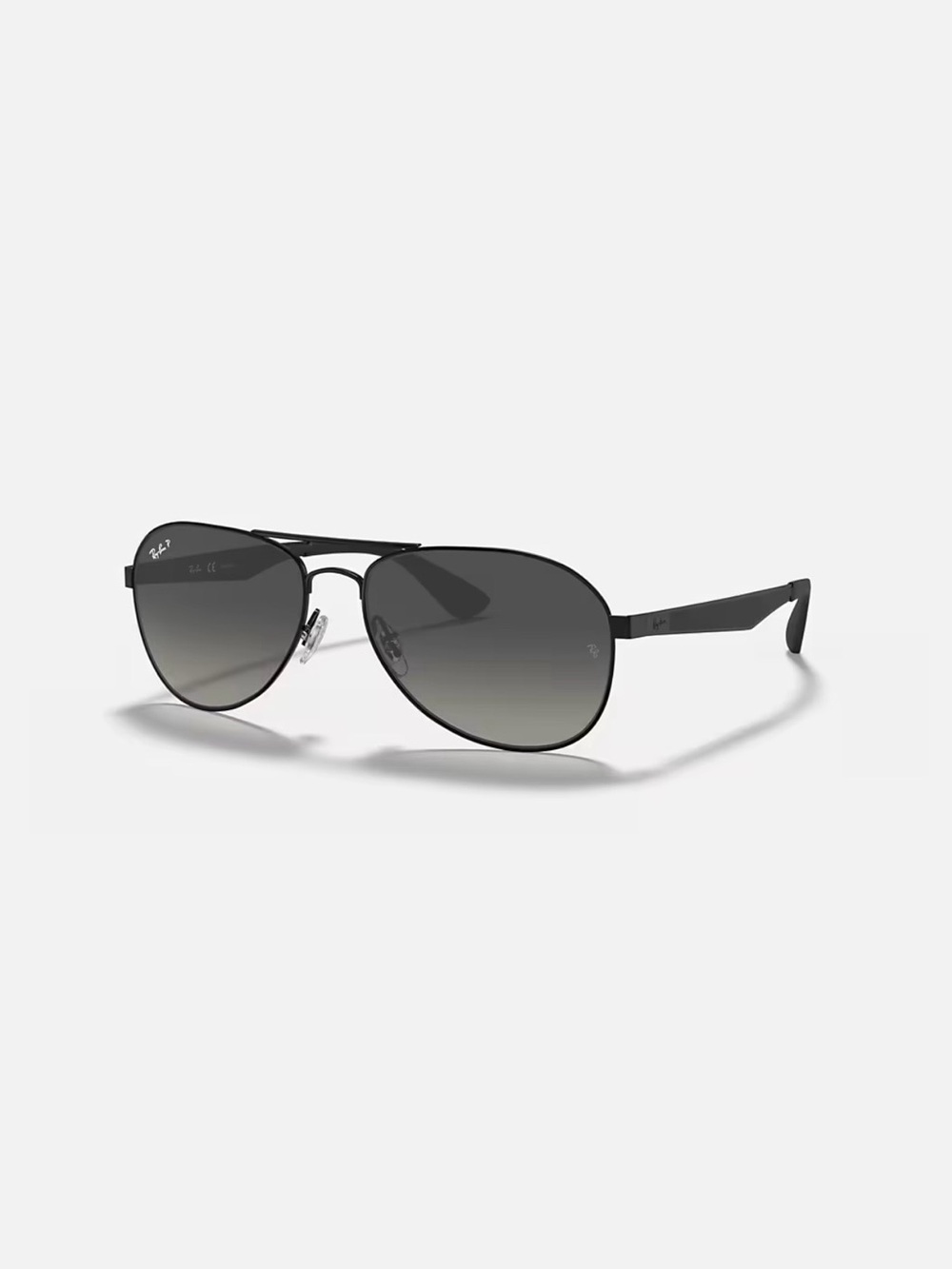 Ray-Ban Men’s Black / Dark Gray Aviator Sunglasses with Case